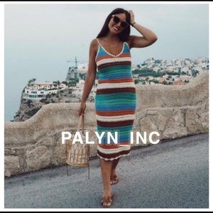 zara striped crochet dress